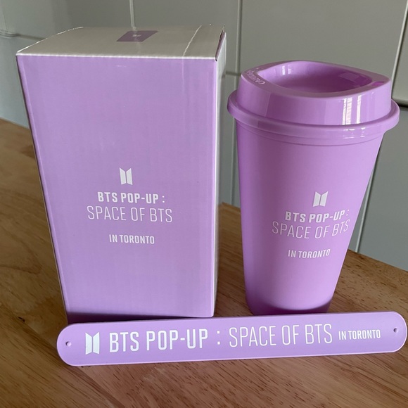 BTS Toronto pop up store cold cup with slap wristband - Picture 1 of 5